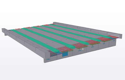 LOD 400 precast composite bridge deck model