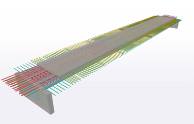 Detailed LOD 400 bridge deck structural model